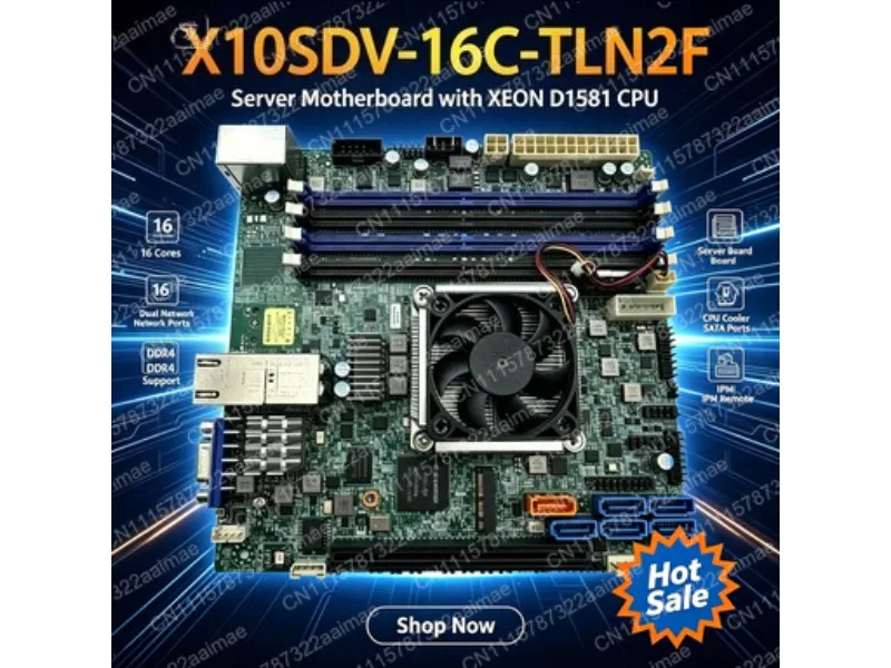 Synology Server Motherboard D1521 Dual 10 Gigabit Ethernet NAS Mainboard
