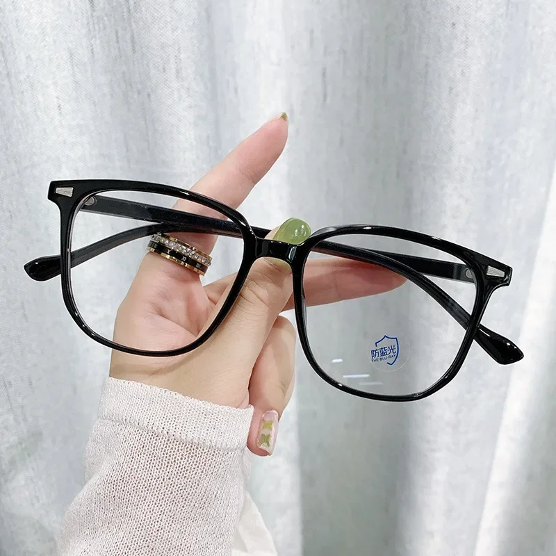 Finished Ladies Myopia Glasses Retro Anti Blue Light Blocking Near Sight Eyeglasses Optical Prescription Short-sight Eyewear