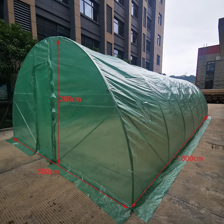 2025Wholesale Agricolo Pellicola di plastica di forma rotonda Casa verde Cornice in acciaio in stile cinese Serra agricola