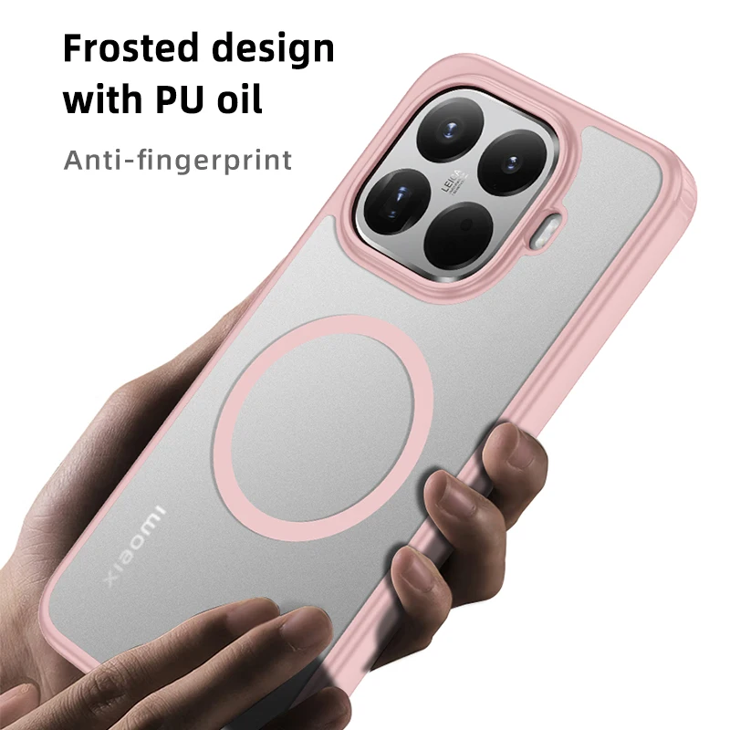 Voor Xiaomi MI 15T Pro Case Nieuwe Mode Frosted Ingebouwde Magnetische Anti-drop Cover Voor Xiaomi 15T schokbestendig Bumper Funda