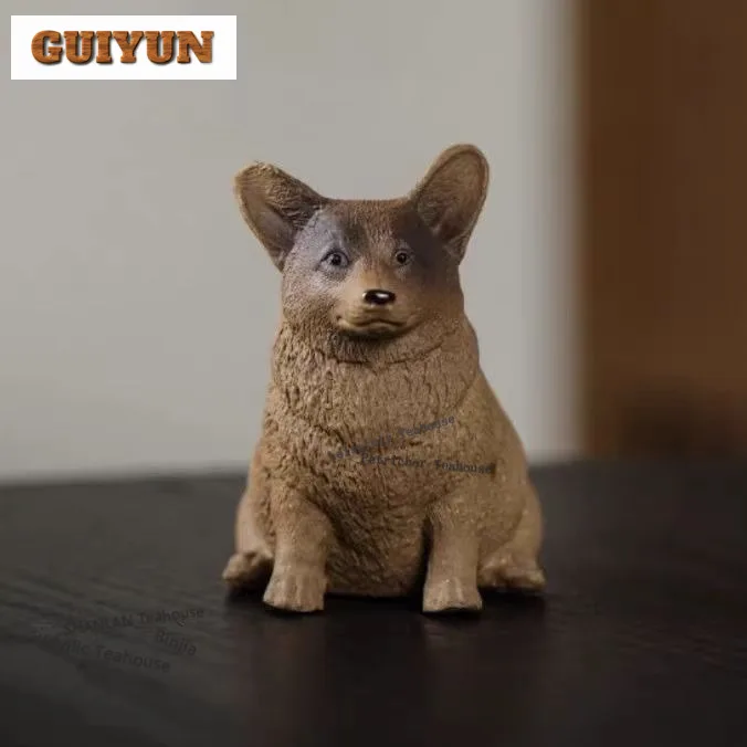 

Yixing Purple Clay Cute Lucky Cat Dog Tea Pet Aesthetic Tea Games Tea Figurine Play Toys Tea Statue Ornaments Can Be Raised Cha