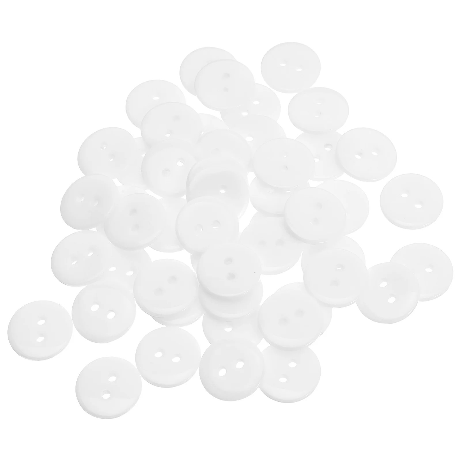 

200Pcs White Round Resin Buttons 2 Holes Lightweight for Sewing Coats Sweaters Shirts DIY Crafts 18mm White Resin Buttons