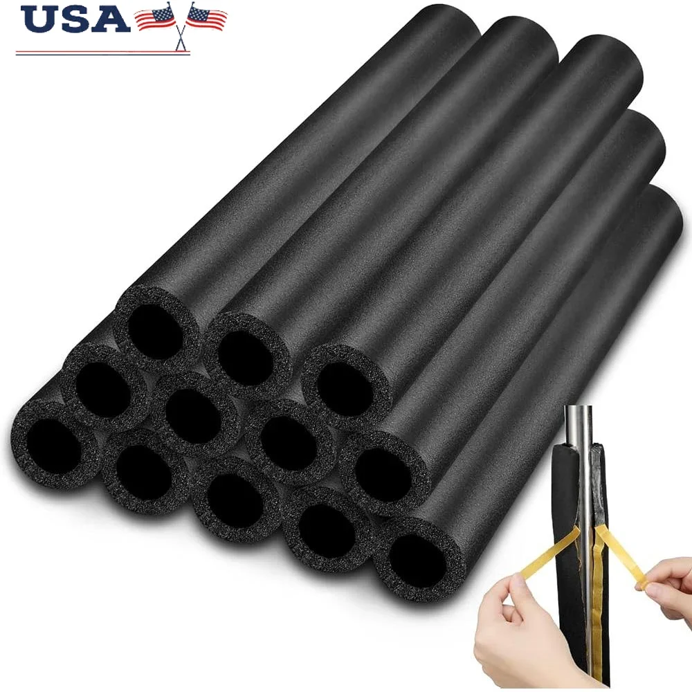 

12 упаковок самоклеящихся пенопластовых изоляционных труб, предварительно зарезанные термозащитные водопроводные трубы для использования в помещении и на открытом воздухе, предотвращают замораживание