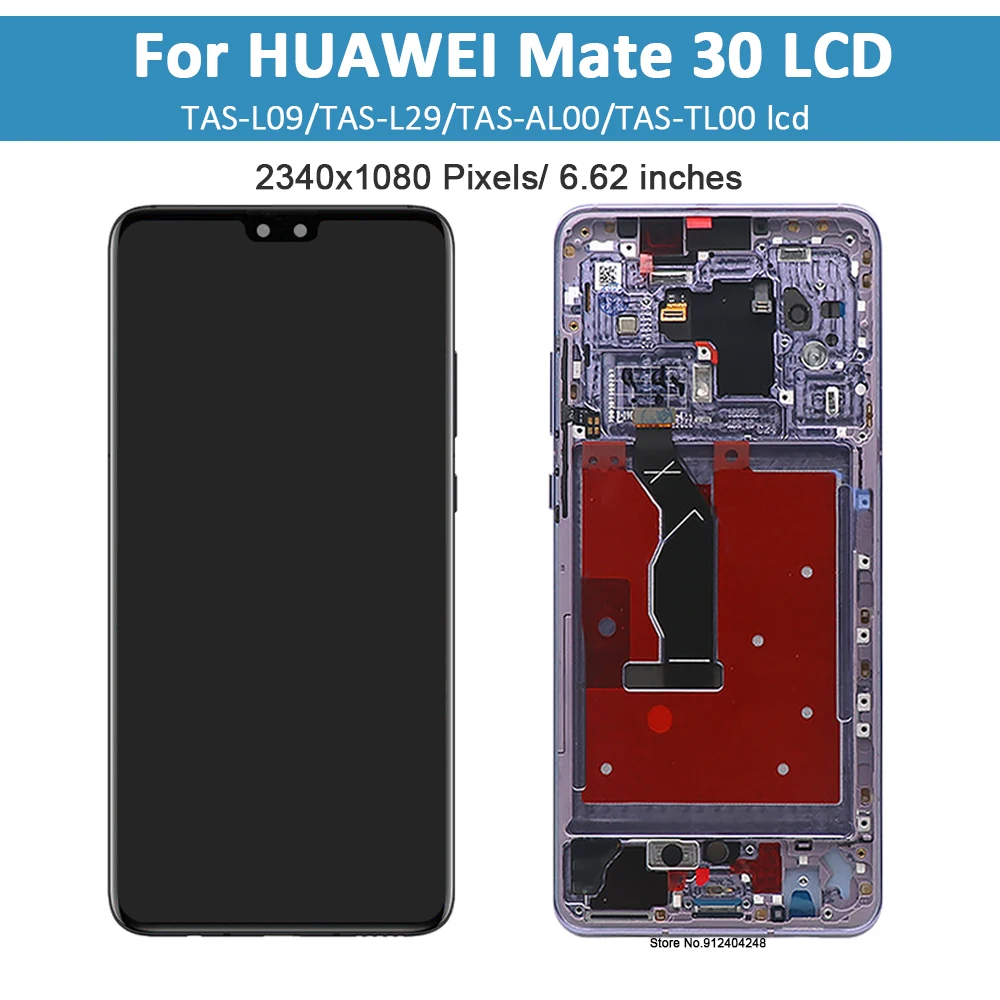 6.62'' Original Display For Huawei Mate 30 LCD Touch Screen Digitizer Replacement Assembly TAS-L09 TAS-L29 For HUAWEI MATE30 LCD