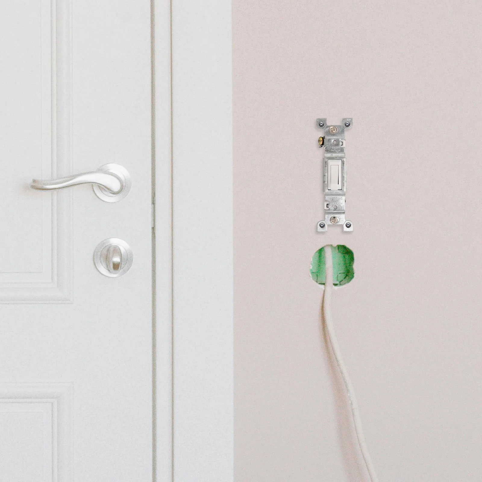 

Wall Switch With Socket White Modern Household Electric Device Power Outlet Room Accessory For Home Decoration