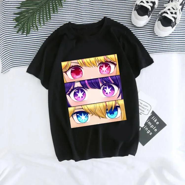 المرأة تي شيرت مانغا أنيمي تي شيرت الإناث Ai روبي Akane الزبرجد Hoshino الملابس بلايز ملابس حريمي Kawaii الملابس Y2k #1