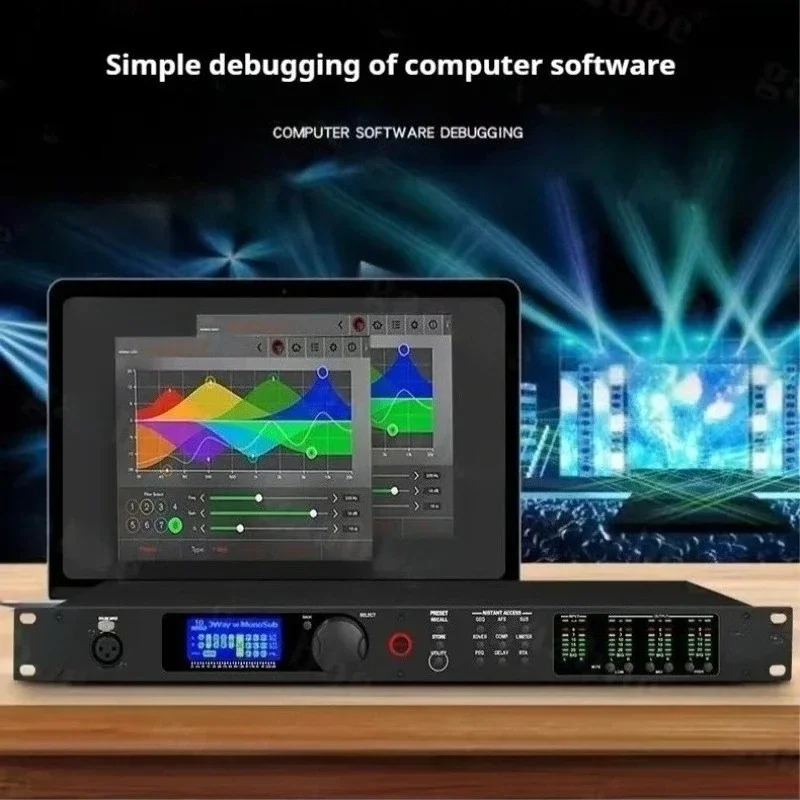 PA2 Professional Digital Audio Processor with 2 in And 6 Out Speakers for Professional Bar and Stage Performances and A Linear