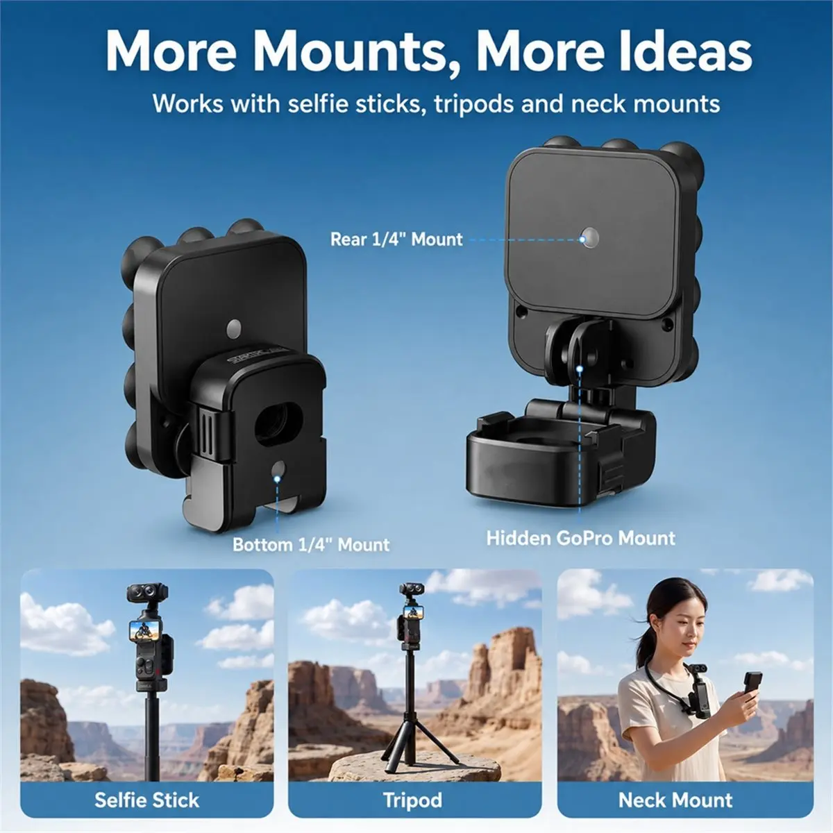 Magnetic Mount Bracket for Luna Pro/Ultra N52 Magnet 180° Adjustable Quick Release 1/4