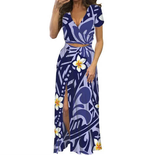 Vestido largo de verano para mujer, ropa tradicional, Tribal, étnico, polinesio, estampado artístico de samoana, personalizado, novedad de 2024