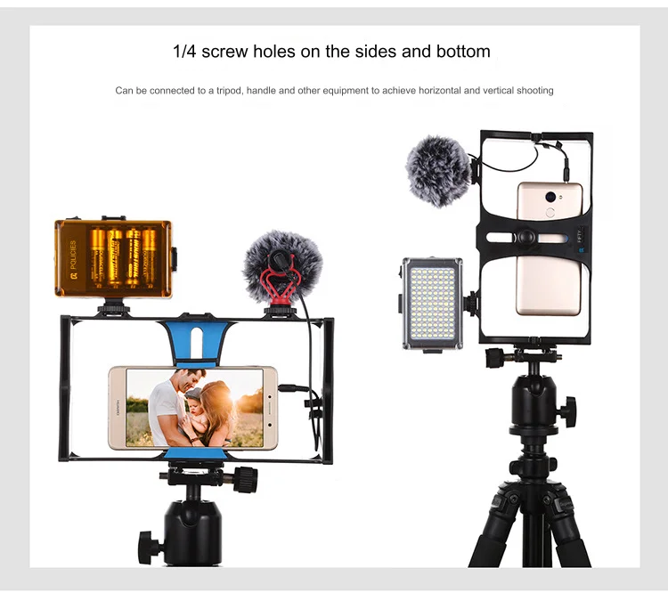 Camera Handheld Camera Stand Mobile Phone Video Live Video Rabbit Cage Follow-up Stabilizer