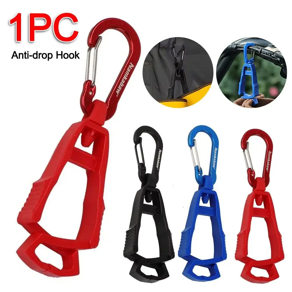 Durable Anti-loss Anti-drop Hook Detachable 360° Rotation Work Glove Clip Z-shaped with Lock Outdoor Buckle Camping Tools