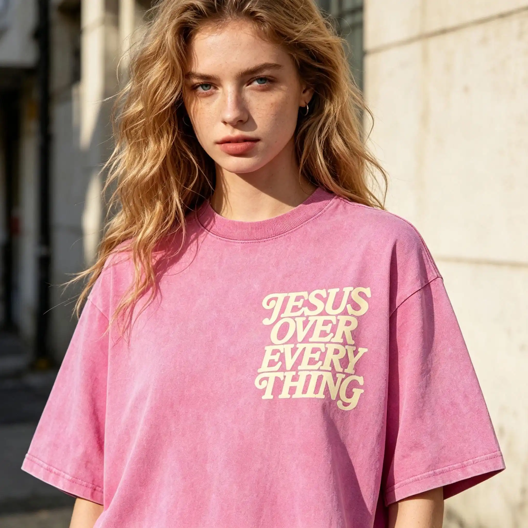 Jesus Over Everything Shirt, Christian Worship Tee, Vintage Faith Based Top, Cute Sunday Service Gift for Her