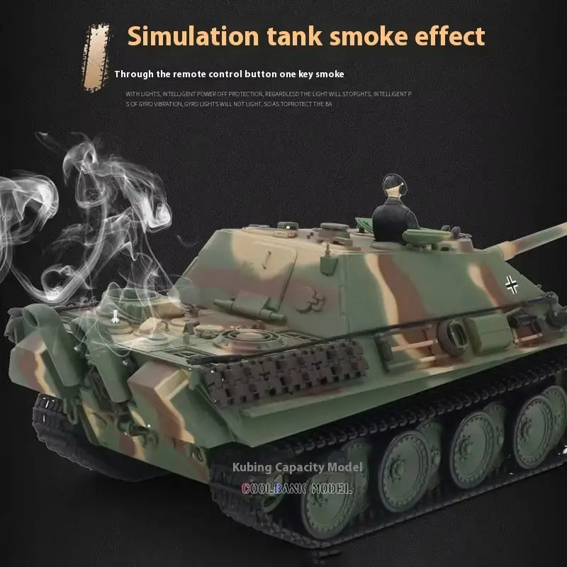 Henglong 3869-1 Simulazione del carro armato compresso antincendio pesante leopardo tedesco Carro armato competitivo multifunzionale telecomandato