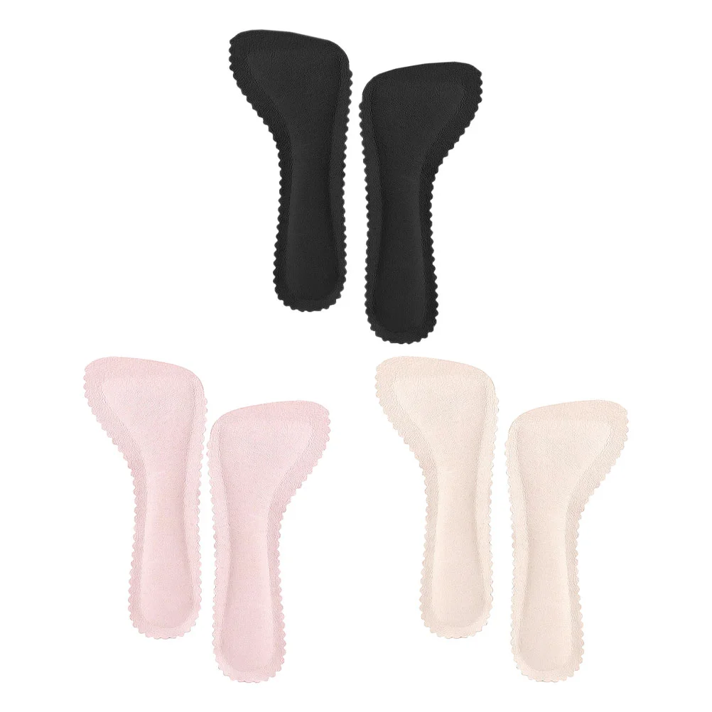 

3 Pairs Sandals Pad Insert Pads Woman Shoes Protective Insoles High Heel Comfortable Women Invisible Emulsion