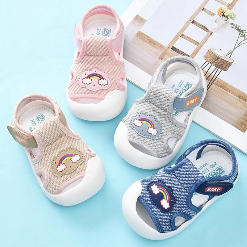 

J15U Baby Sandal Children Soft-Sole Shoes Toddler Breathable Air Mesh First-Walker Shoes No-Slip 1-3Y Boys Girl Unisex-Shoes