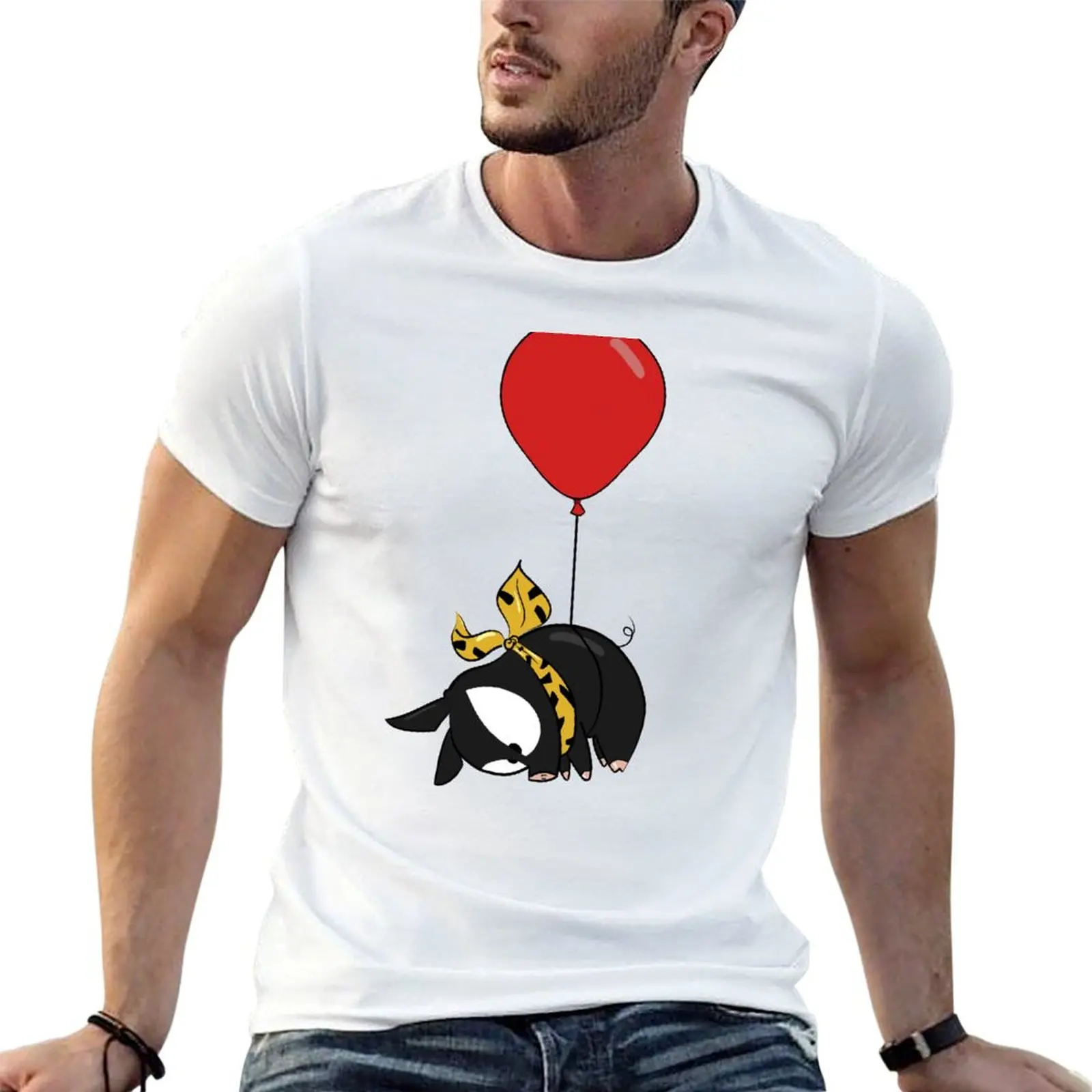 

balloon a t shirts Piglet 100 percent T-Shirt cotton red shirt chan man for with t prints on