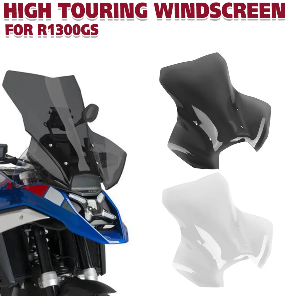 For BMW R 1300 GS R1300 GS R1300GS 2023-2024 High Touring Windshield Visor Viser Windscreen Screen Double Bubble Wind Deflector
