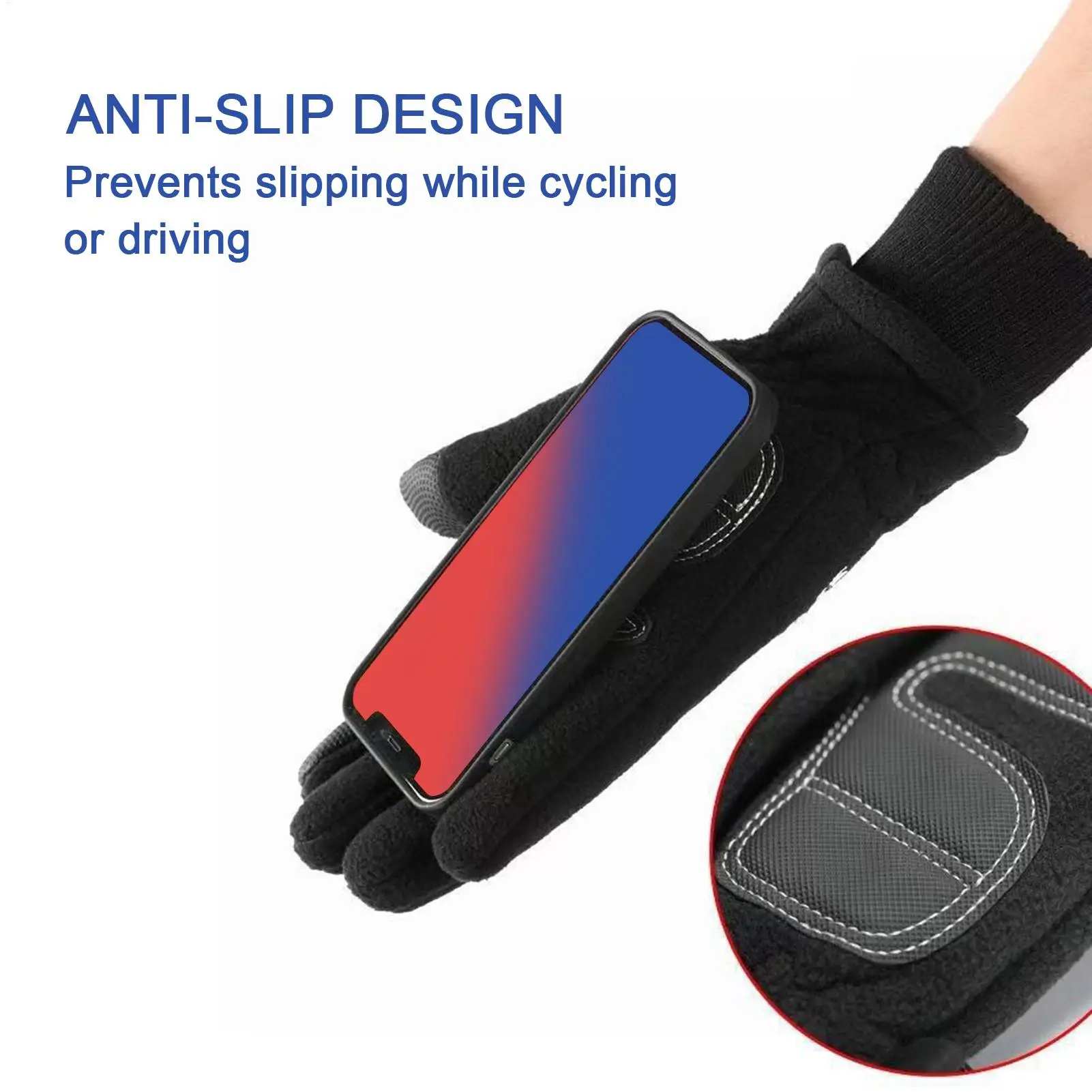 Rechargeable Heated Gloves 3-Level Adjustable Windproof Cold Weather Thermal Heating Gloves For Men Women Outdoor Sports Work