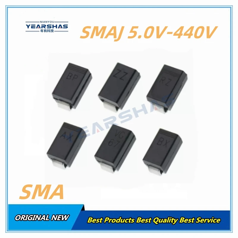 50 Stuks Smd Tvs Diodes Smaj11ca Smaj5.0ca Smaj13ca Smaj6.0ca Smaj33ca Smaj3.5ca Smaj6.5ca Smaj7.ca Smaj7.0ca Smaj12ca Smaj30ca 400W 5V-440V