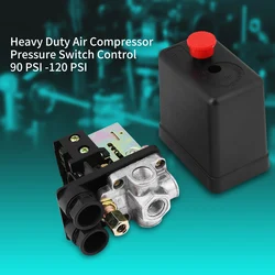 Heavy Duty 240V 16A Four Port Air Compressor Pressure Switch Control 90PSI ‑120PSI air compressor pressure switch control