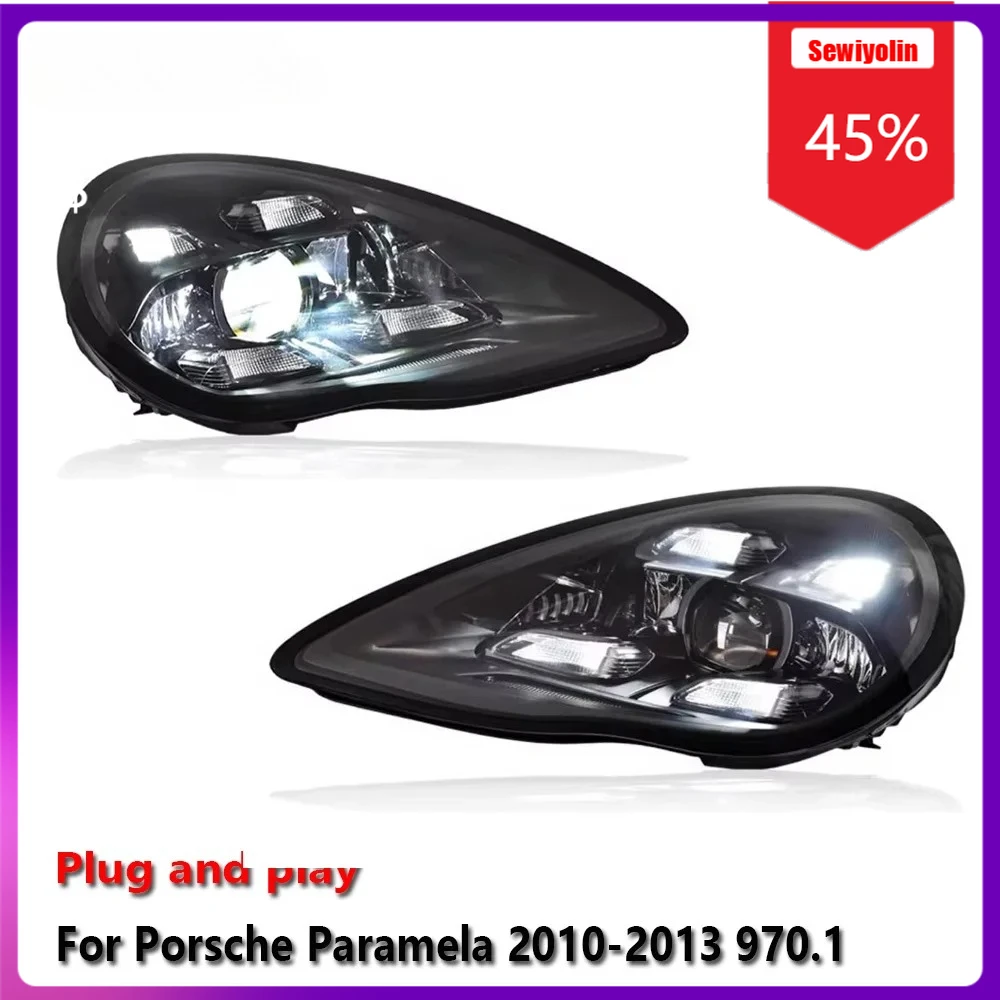 

Автомобильные светодиодные фары Sewiyolin в сборе для Porsche Panamera 970.1 2010-2013, противотуманные фары DRL, стоп-сигналы поворота Plug and Play
