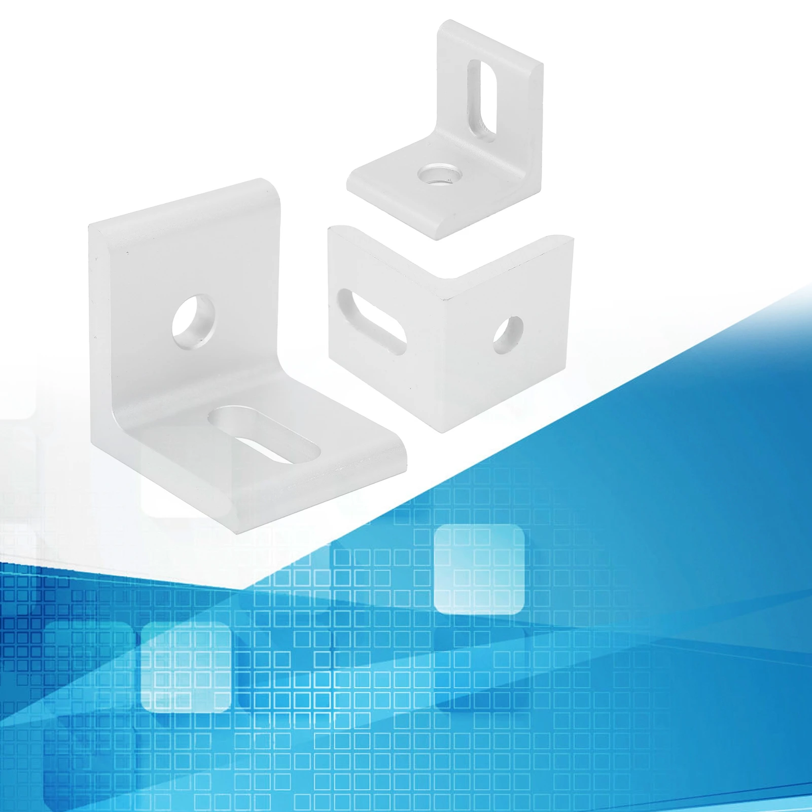 Right Angle Corner Bracket 90° Aluminum L Shaped Fixed Brace Industrial Fasteners Angle Corner Right Angle Corner Bracket