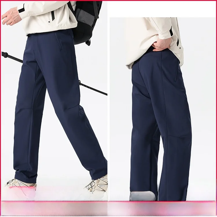 

Уличные мужские дышащие повседневные брюки на подкладке с 3D индивидуальным рисунком, теплые водонепроницаемые осенне-зимние прямые брюки из полиэфирного волокна