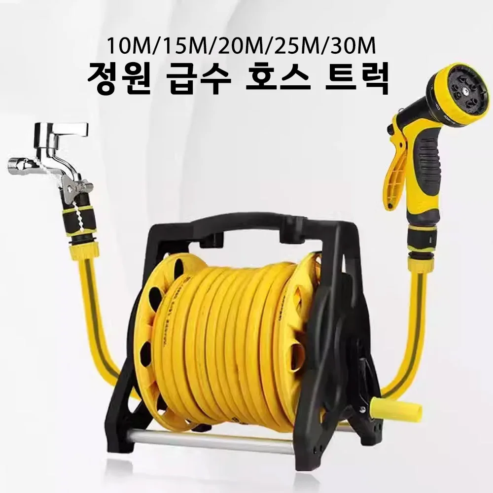 10m-30m Garden Watering Hose Car Wash High Pressure Powerful Nozzle Water Gun Hose Gardening Hose Set