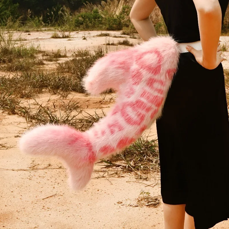 Handwork Furry Shark Tails Fish Fursuit Cosplay Prop Performance Faux Fur Tail Anime Lolita Party Accessories Halloween Roleplay view 2