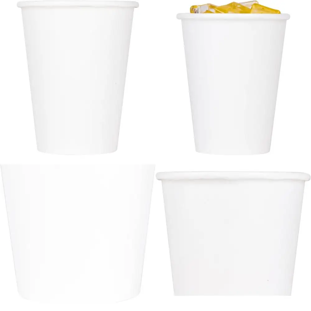 

Disposable 9oz Paper Cold Cups for Iced Tea, Coke, Soda, Beverages, 75mm Diameter, White - Ideal for Serving Cold Drinks