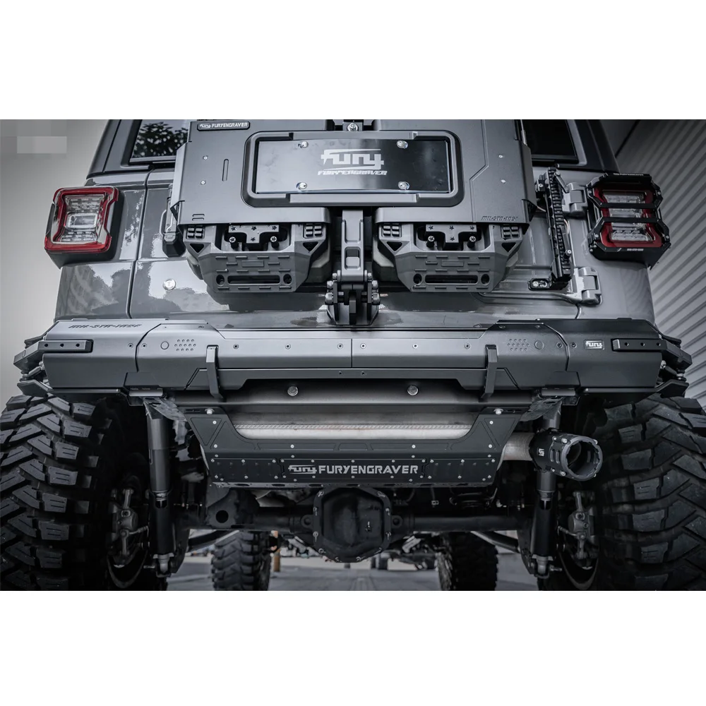 F2004 high quality rear bumper for jeep for wrangler JL 2018+ aluminum alloy + steel