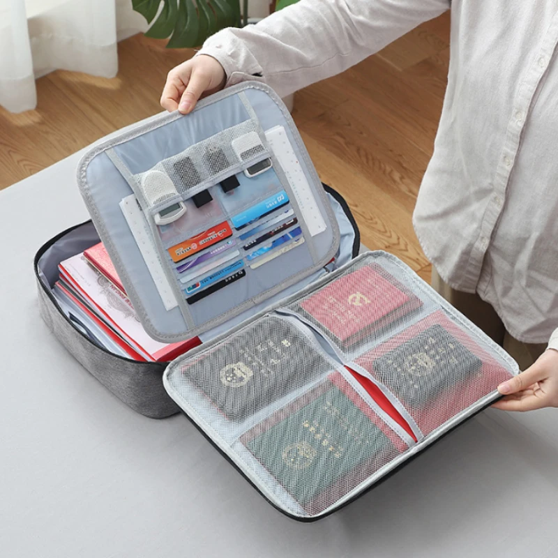 

Passport Safe File Storage Case with Combination Lock Document Organizer Briefcase Folder Holder Men's Women's Bag Cover Purse