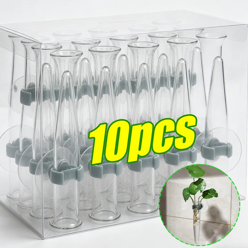 

11cm Floral Water Tubes Plastic Nutrition Containers Suction Cup Flower Holders for Fresh Flower Arrangement Florist Supplies