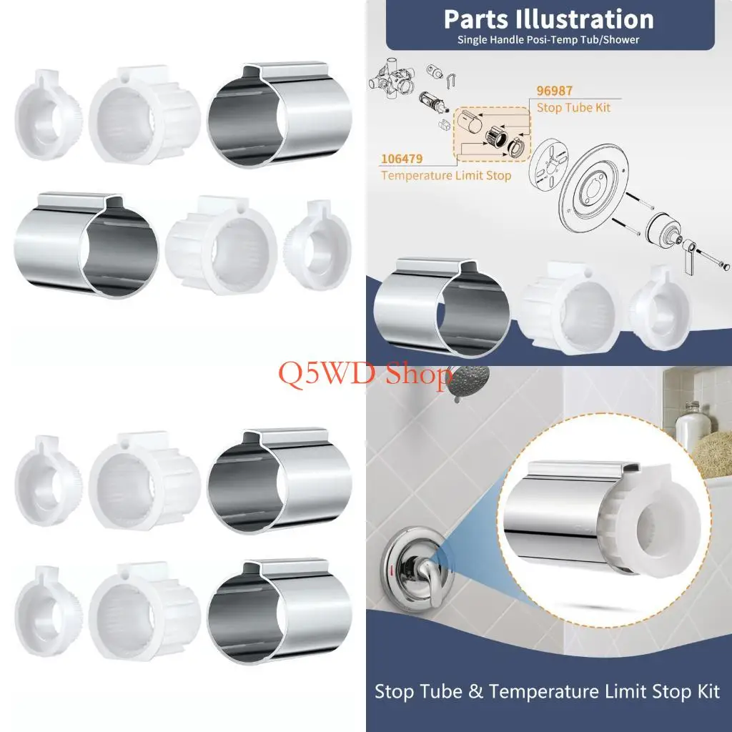 

Q5WD 2 шт. многофункциональная стоп-трубка, ограничитель температуры, набор для клапанов Moens Posi, закаленных кранов, отделка