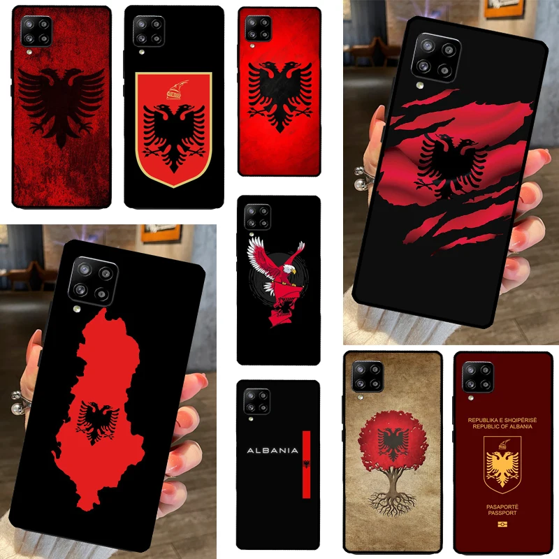 Albania Flag Eagle Cover For Samsung Galaxy A14 A34 A54 A12 A22 A32 A52 A72 A13 A23 A33 A53 A52S A71 A51 Case