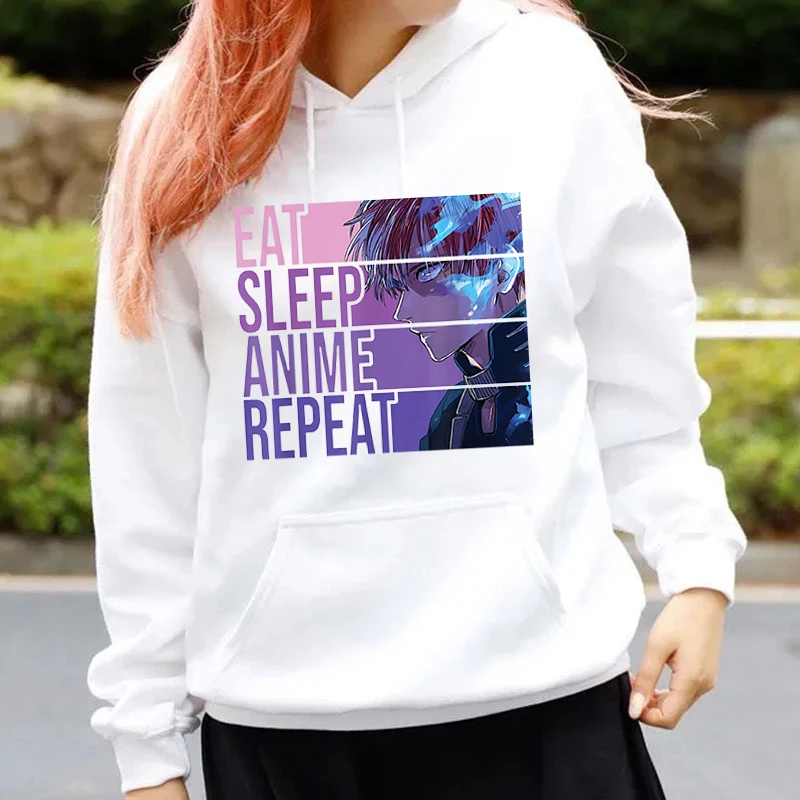 New Anime Todoroki Shoto Printed Hoodies Unisex Autumn Winter Fashion Casual Long Sleeve Pullover Sweatshirts