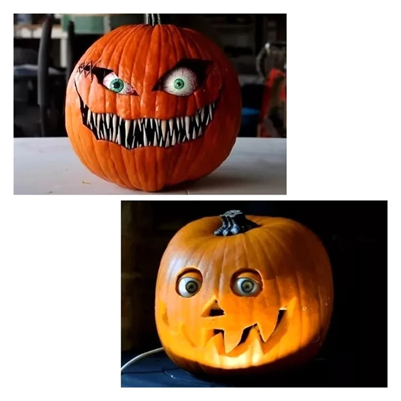 

Versatile Scary Halloween Pumpkin With Moving Eyes, Pumpkin Decorations,Halloween Artificial Pumpkins Decoration A Durable Easy