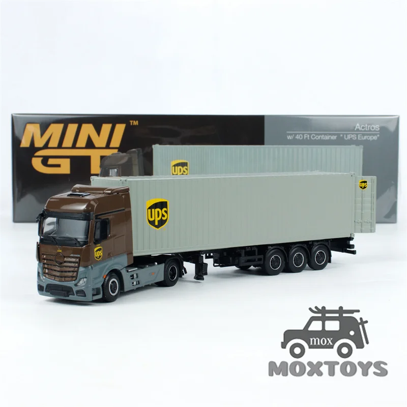 MINI GT 1:64 Actros Trailer w/40 Ft Container 40 truck / Figurine Diecast Model Car