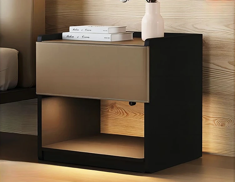 Light luxury highquality minimalist intelligent wireless charging hotel bedside table simple table