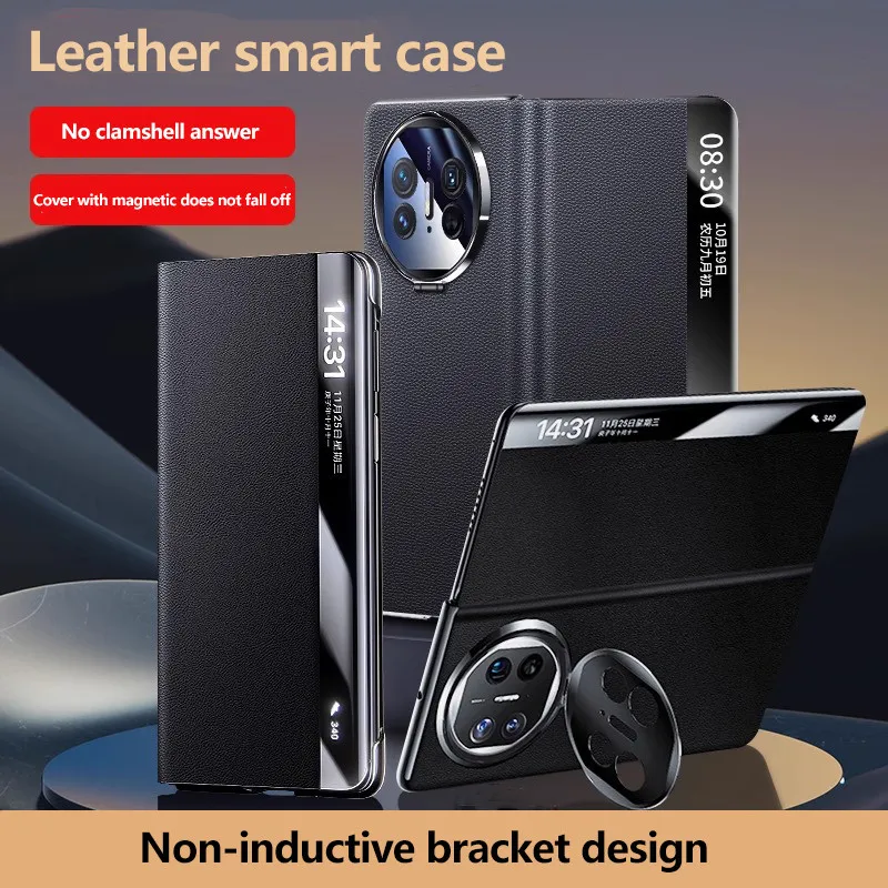 

Luxury PU Leather Protective Case For Huawei Mate X6 MATE X6 5G Smart Sleeping Shockproof Cover