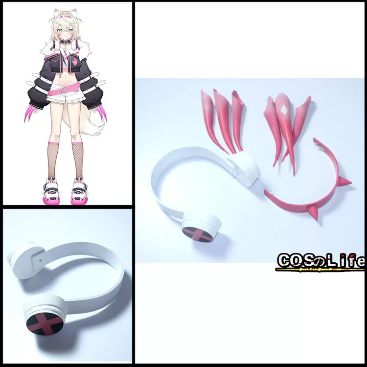 Mococo Abyssgard Cosplay Costume Headwear Vtuber Headset Claw Halloween Christmas Fancy Party Costumes Accessories Wig Shoe view 2