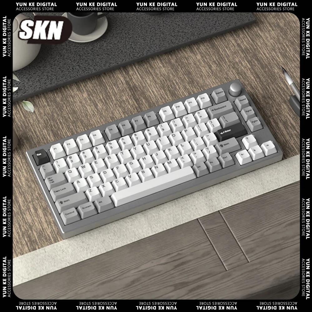 

SKN Bluebird 75 Mechanical Keyboard Three Mode Aluminium Alloy RGB Gamer Keyboard With Konb Customized Gaming Accessories Gifts