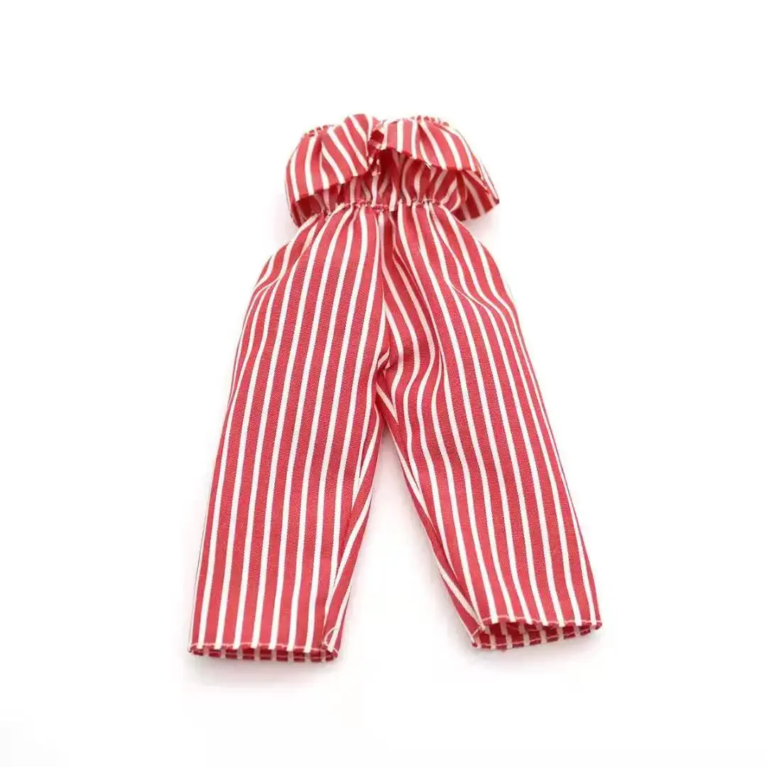 Fashion Red Striped Off Shoulder Jumpsuit 11.5