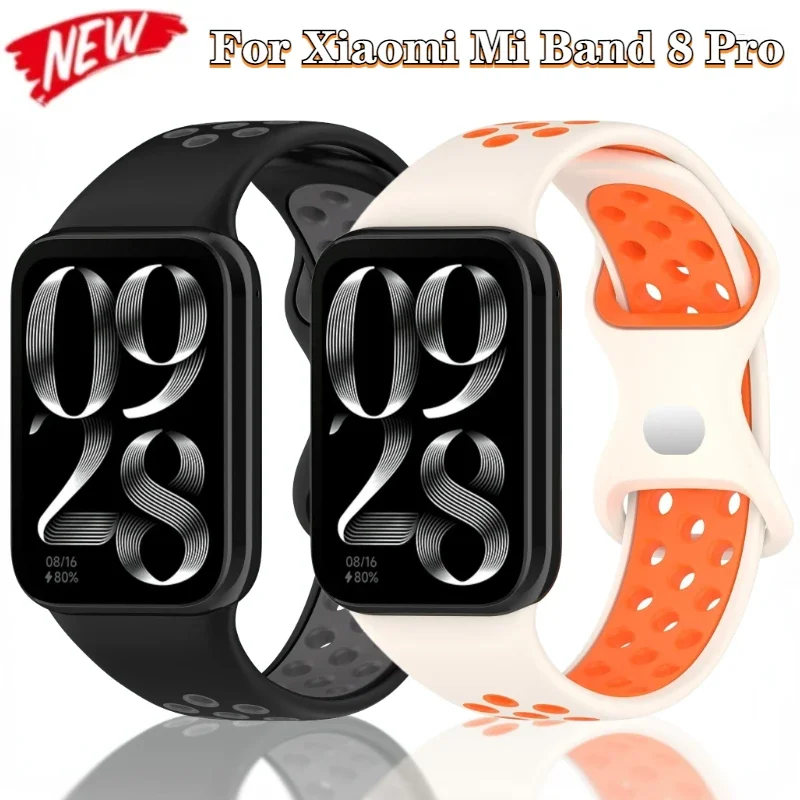 Silicone Strap for Redmi Watch 5/4 Two-tone Bracelet Wristband SmartWatch Replacement for Xiaomi MiBand 8 Pro/9 Pro Accessorise
