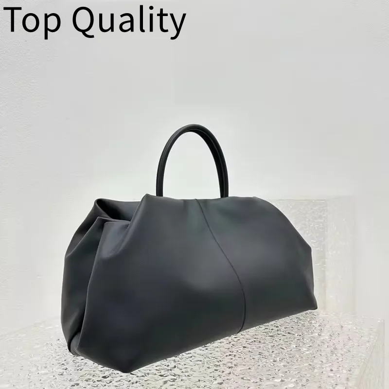 2024 Women\'s Classic Simple Pillow Bag Large Capacity Genuine Leather Material Handbag Women\'s Retro Design