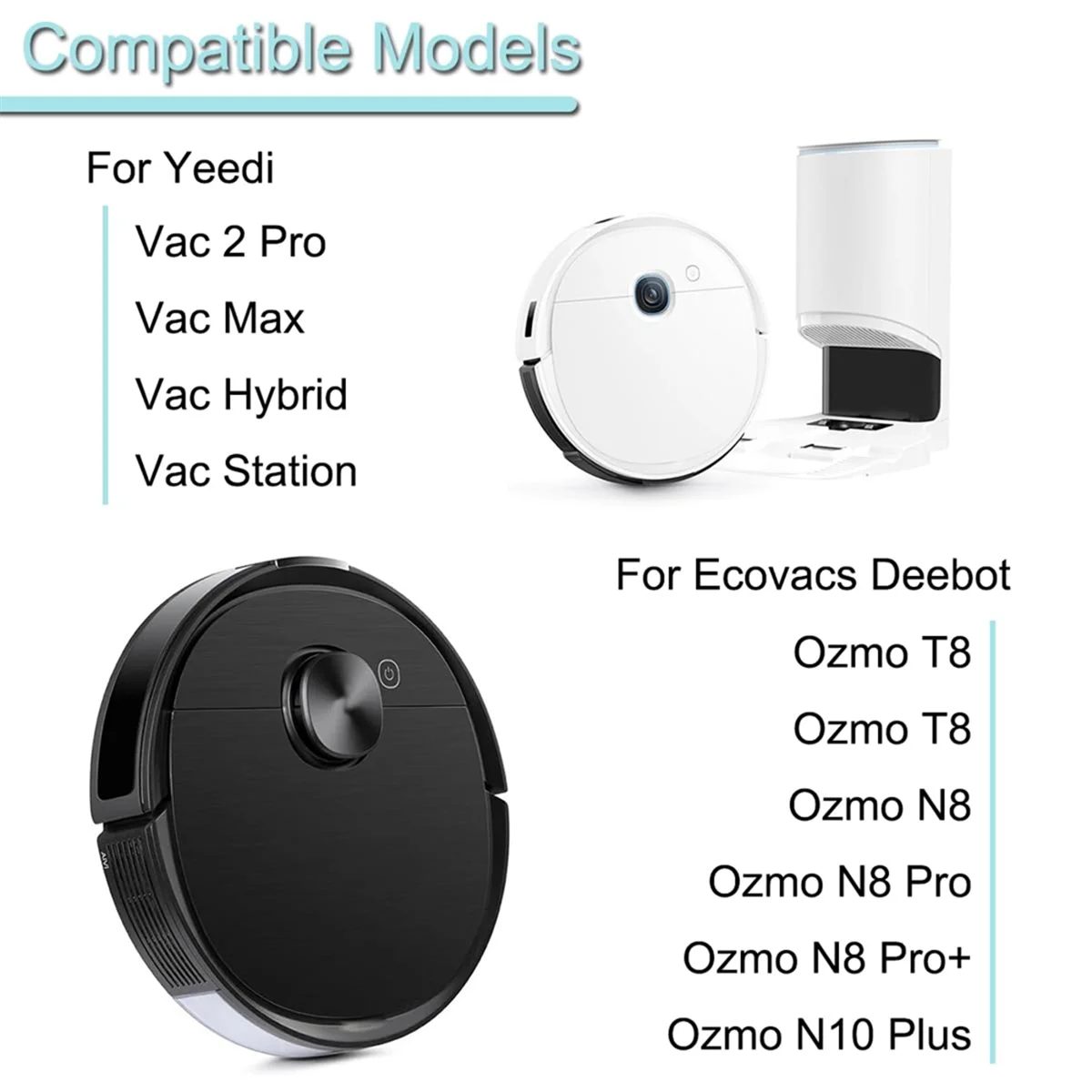 Peças de reposição para ecovacs deebot ozmo t8/t8 aivi/n8/n8 pro plus robô aspirador principal escova lateral filtro