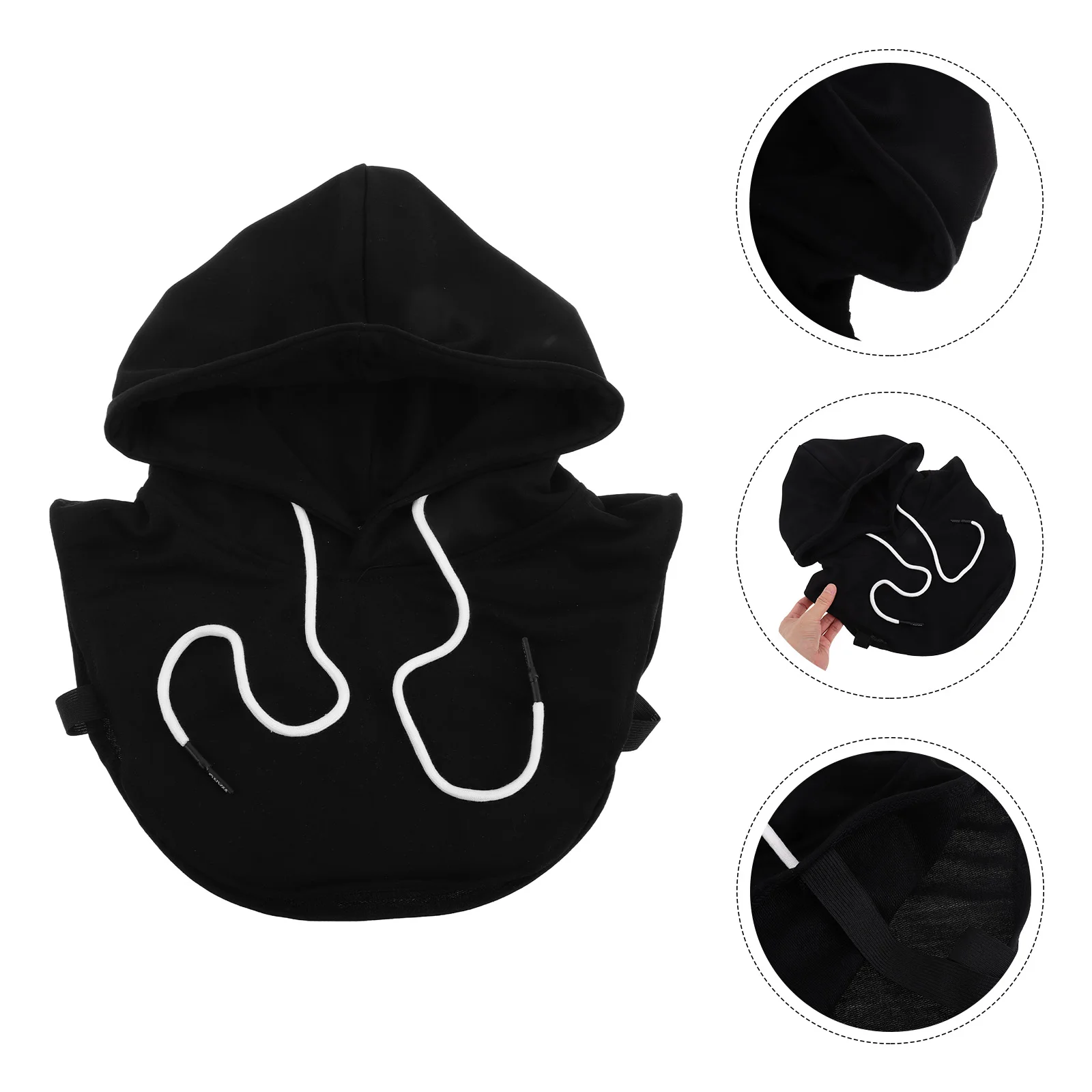 

Decorative Hoodie Pullover Detachable Black Oversized Warm Coat Replacement Multifunctional Unisex Mens Womens Outdoor Travel