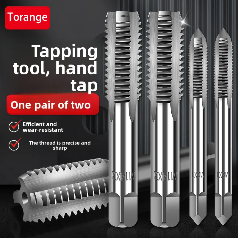 

Fine Tooth Hand Tap Set for Stainless Steel Aluminum Alloy Manual Thread Tapping Tool with Thread Drill