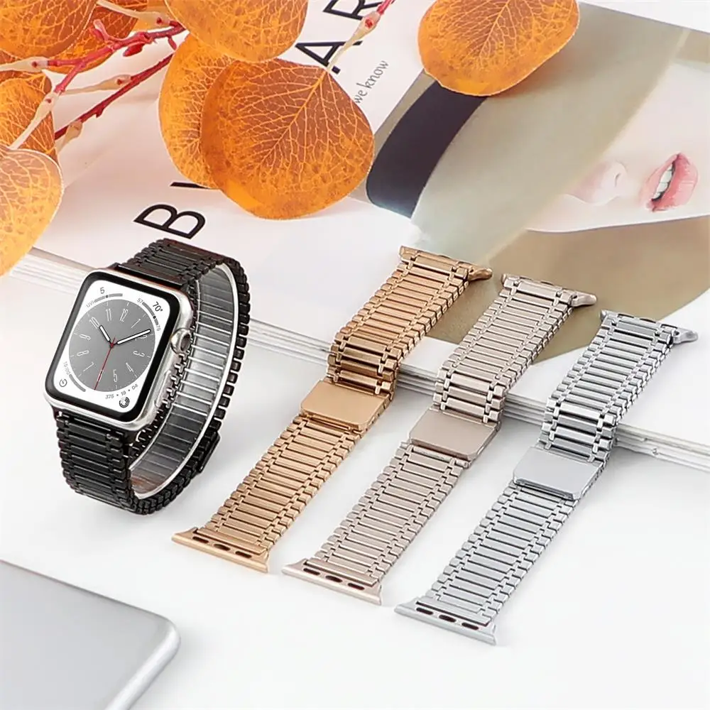 

Браслет из нержавеющей стали для Apple watch band 44 мм 45 мм 49 мм 42 мм 41 мм 40 мм 38 мм