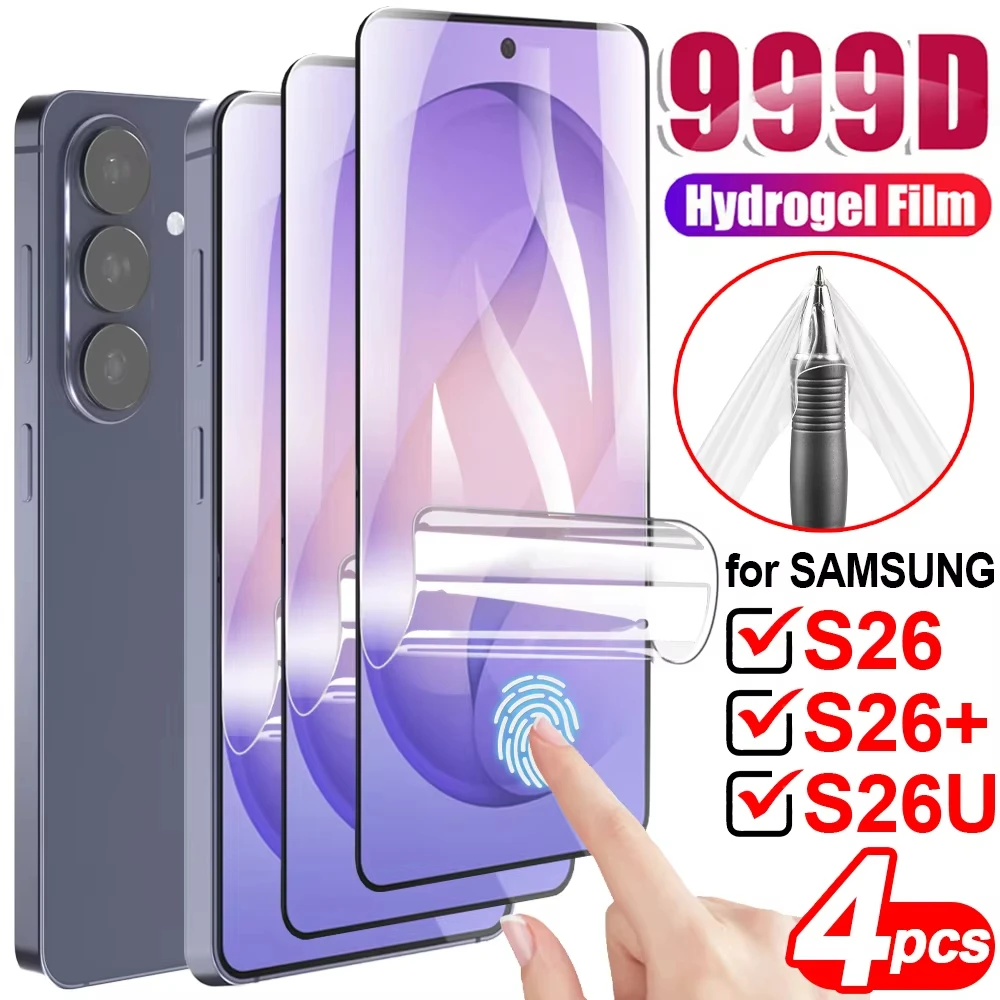 1-4 Stück für Samsung Galaxy S26 Plus S26 Ultra S25 S24 S23 S22 S21 S20 FE Anti-Fingerabdruck Hydrogel-Folie S 26 26+ Displayschutzfolie – Detail 1